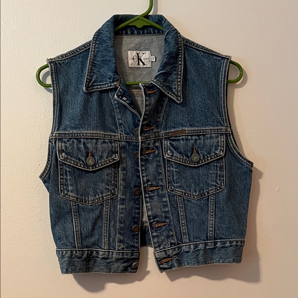 Calvin Klein Dark Blue Denim Vest